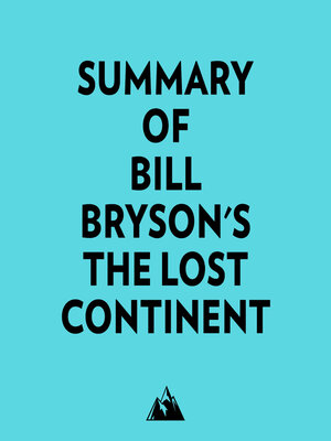 cover image of Summary of Bill Bryson's the Lost Continent